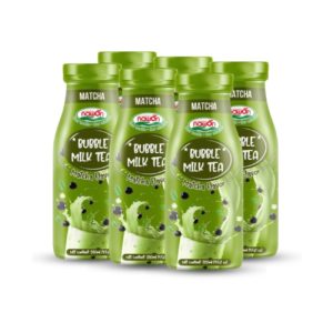 Glass bottle 280 ml 9 5 fl oz bubble milk tea with matcha taste (2)