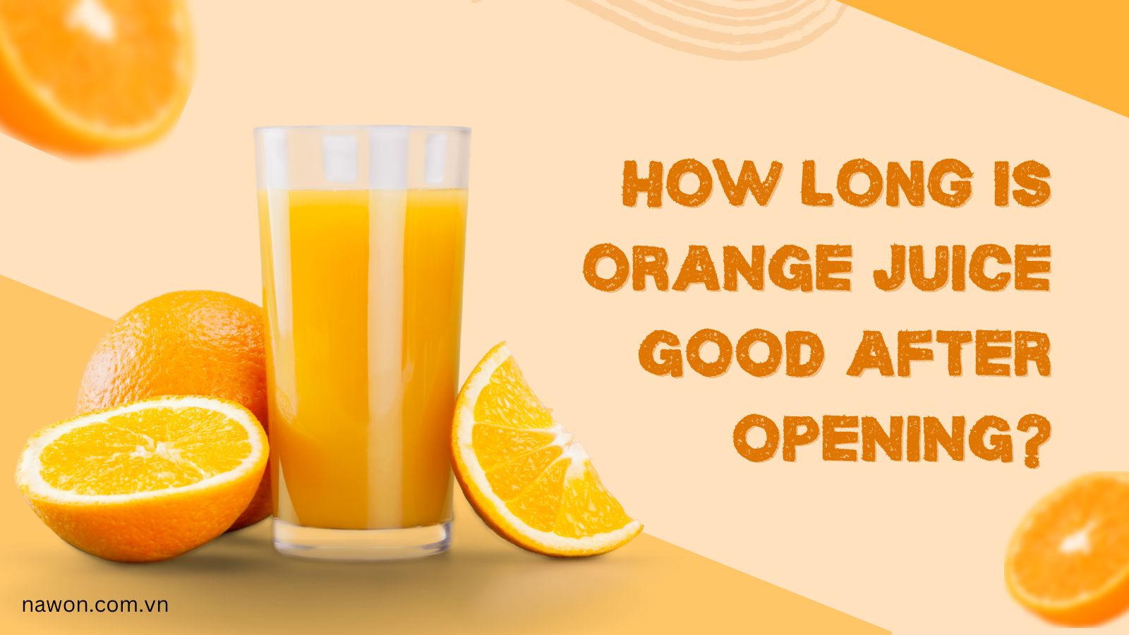 How long can orange juice be used after opening