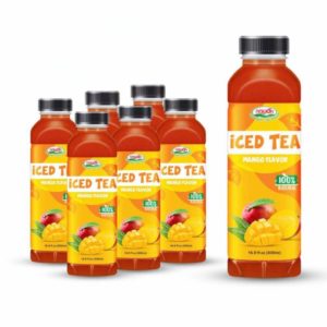 iced tea with 100 natural mango flavor bottle 500ml