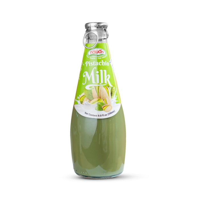 2024 glass bottle 290ml pistrachio milk drink