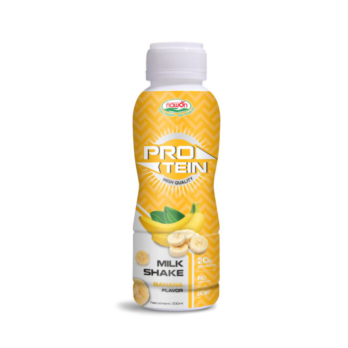 Bottle 1000ml protein shake milk banana flavor