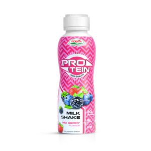 Bottle 1000ml protein shake milk mix berry flavor (1)