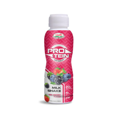 Bottle 1000ml protein shake milk mix berry flavor