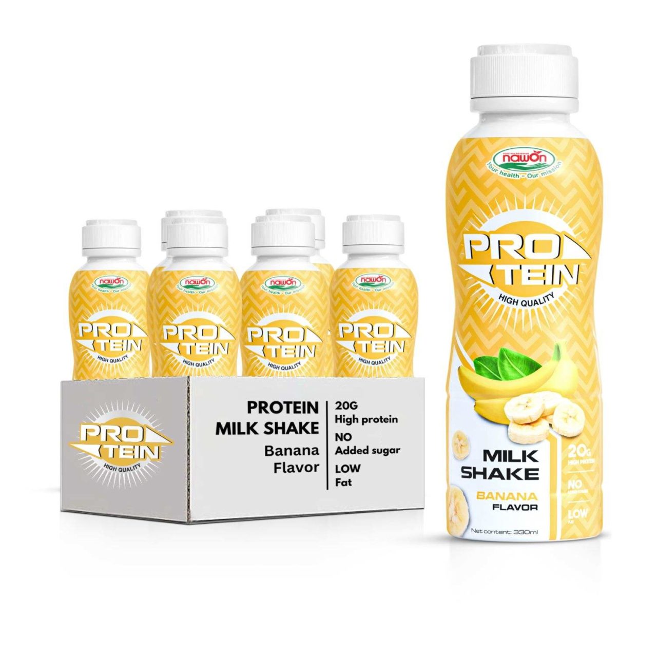bottle 330ml protein shake milk vanilla flavor