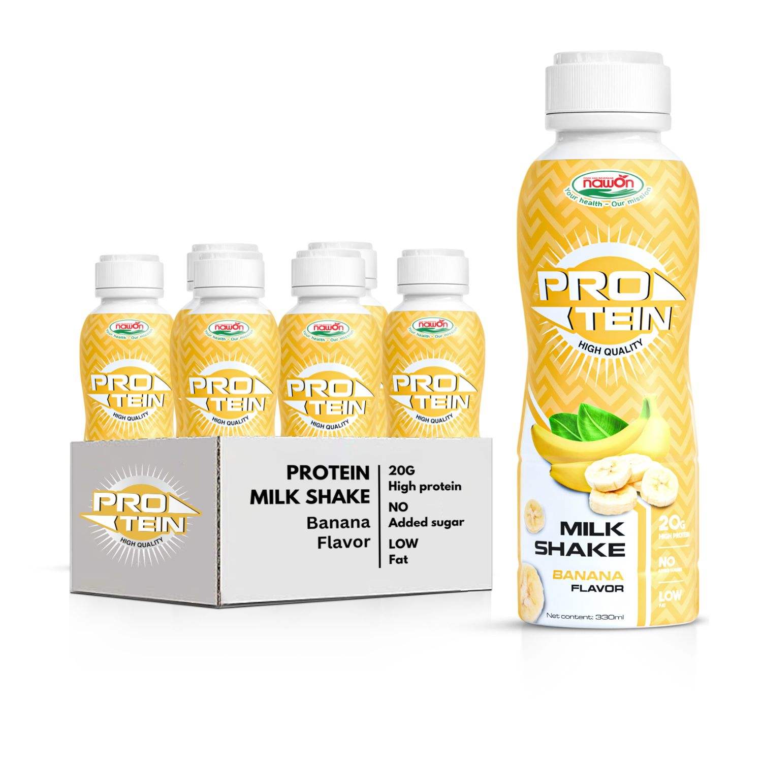 bottle 330ml protein shake milk vanilla flavor