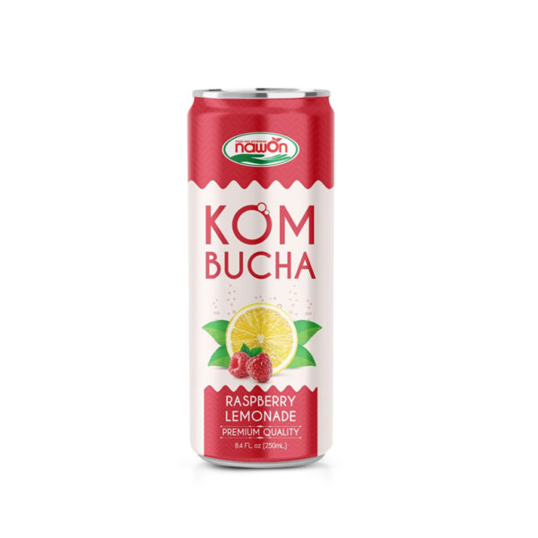 can 250ml kombucha with raspberry lemonade