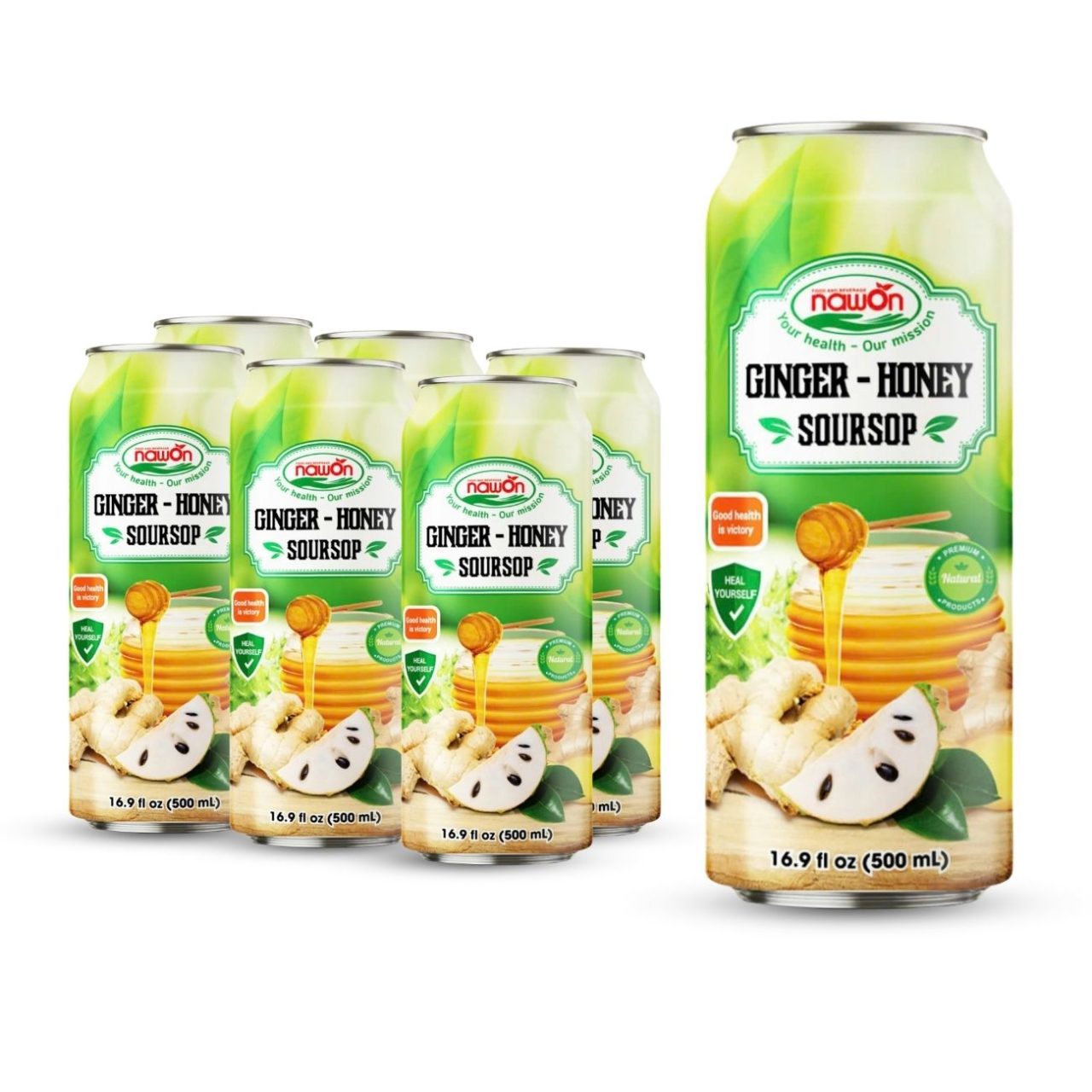 Can 500 ml 16 9 fl oz mix healthy juice with ginger honey soursop (1)