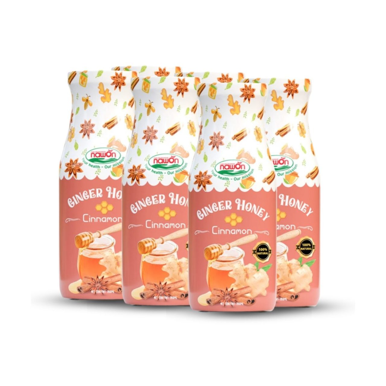 glass bottle 280ml 9 5 fl oz honey ginger with cinnamon (2)