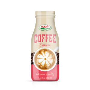 Glass bottle 280ml nawon cappuchino coffee