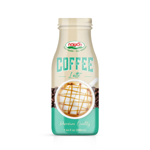 Glass bottle 280ml nawon latte coffee