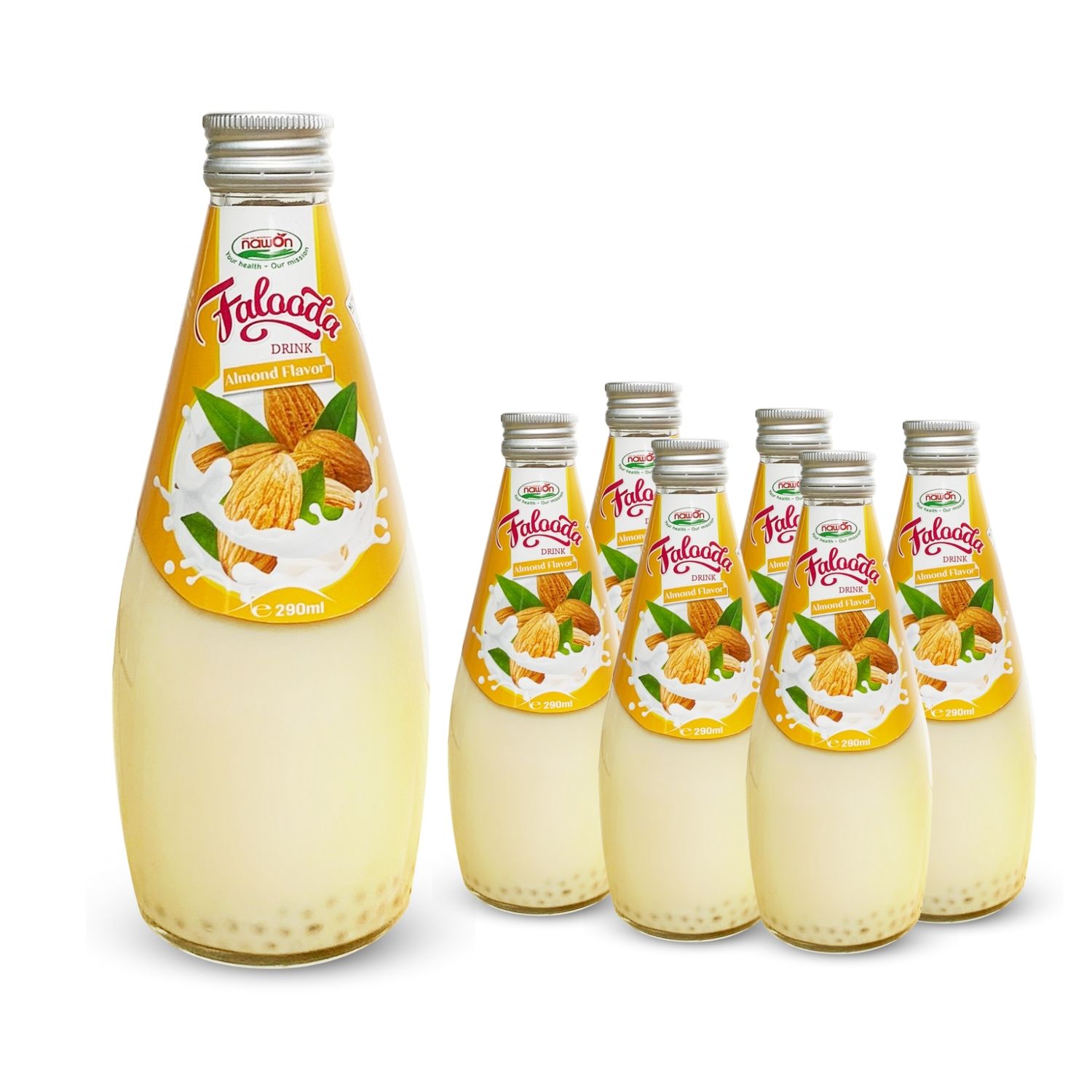 natural falooda drink with almond flavor glass bottle 290ml 9 81 fl oz