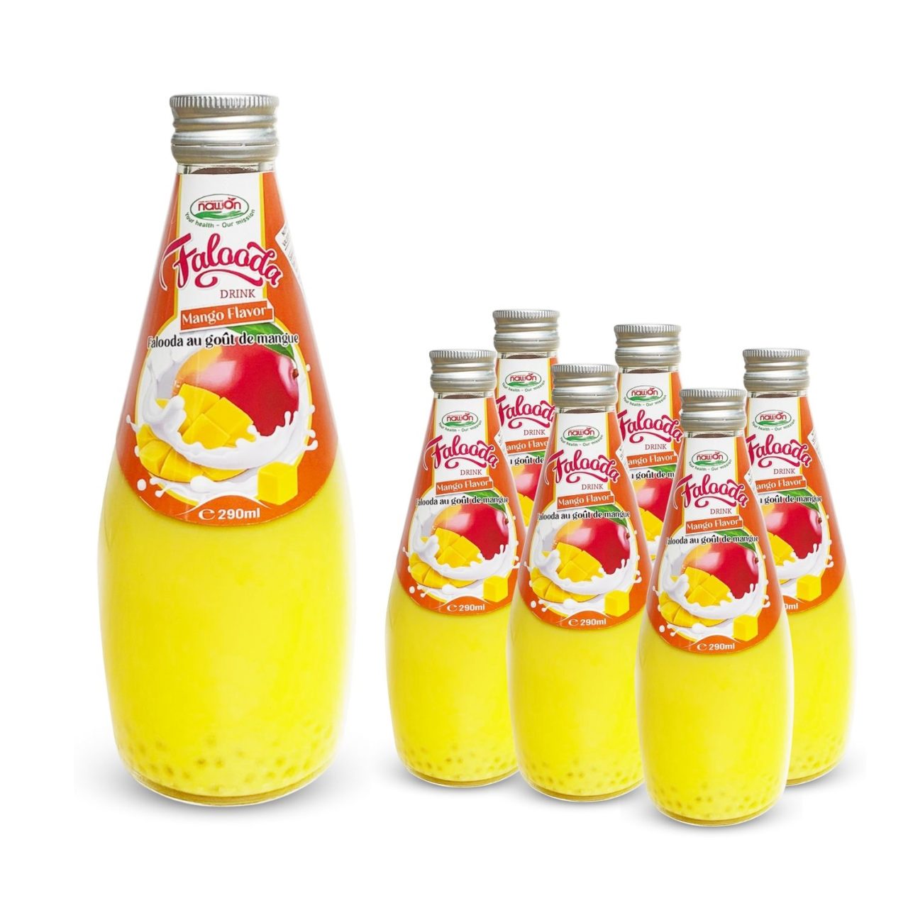 natural falooda drink with mango flavor glass bottle 290ml 9 81 fl oz