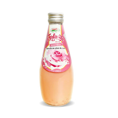 Natural falooda drink with rose flavor glass bottle 290ml