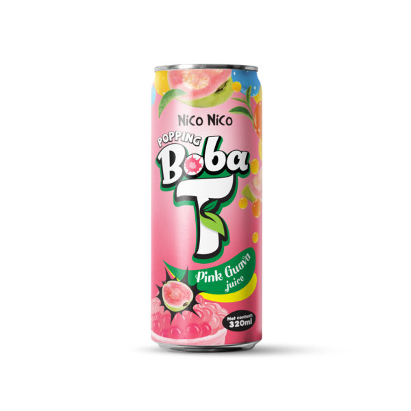 popping boba tea with guava juice can 320ml 2024