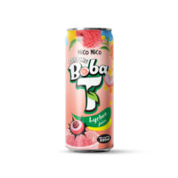 popping boba tea with lychee juice can 320ml 2024