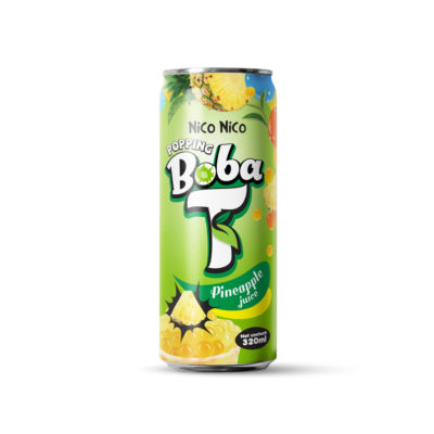 popping boba tea with pineapple juice can 320ml 2024