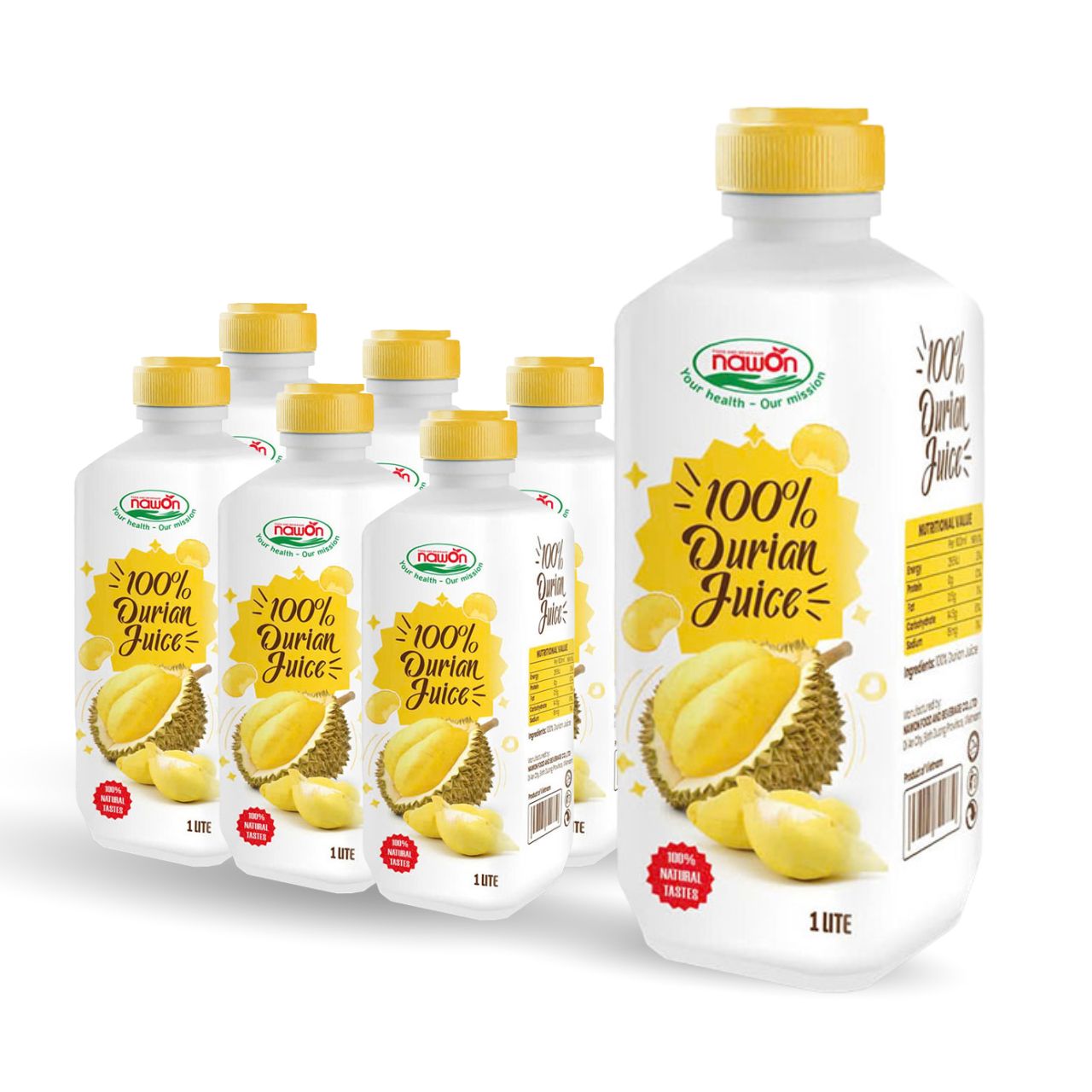 bottle 1000ml 100 natural durian juice drink