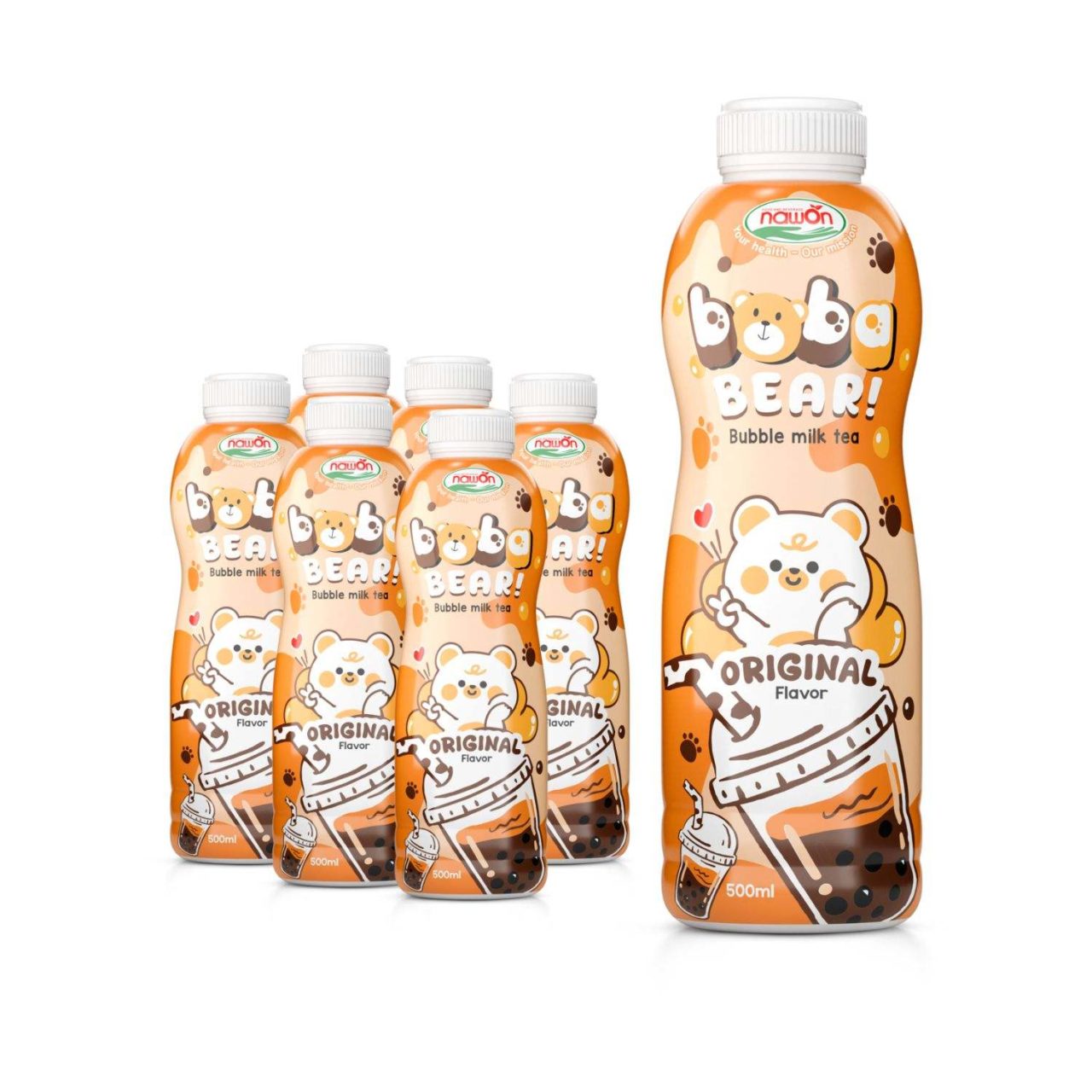 bottle 500ml 16 9 fl oz boba bear original bubble milk tea sweet and smooth delight