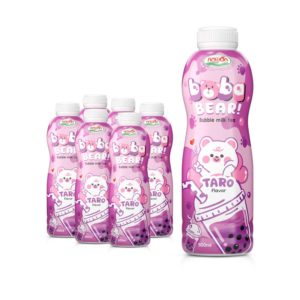 bottle 500ml 16 9 fl oz boba bear taro bubble milk tea sweet and smooth delight
