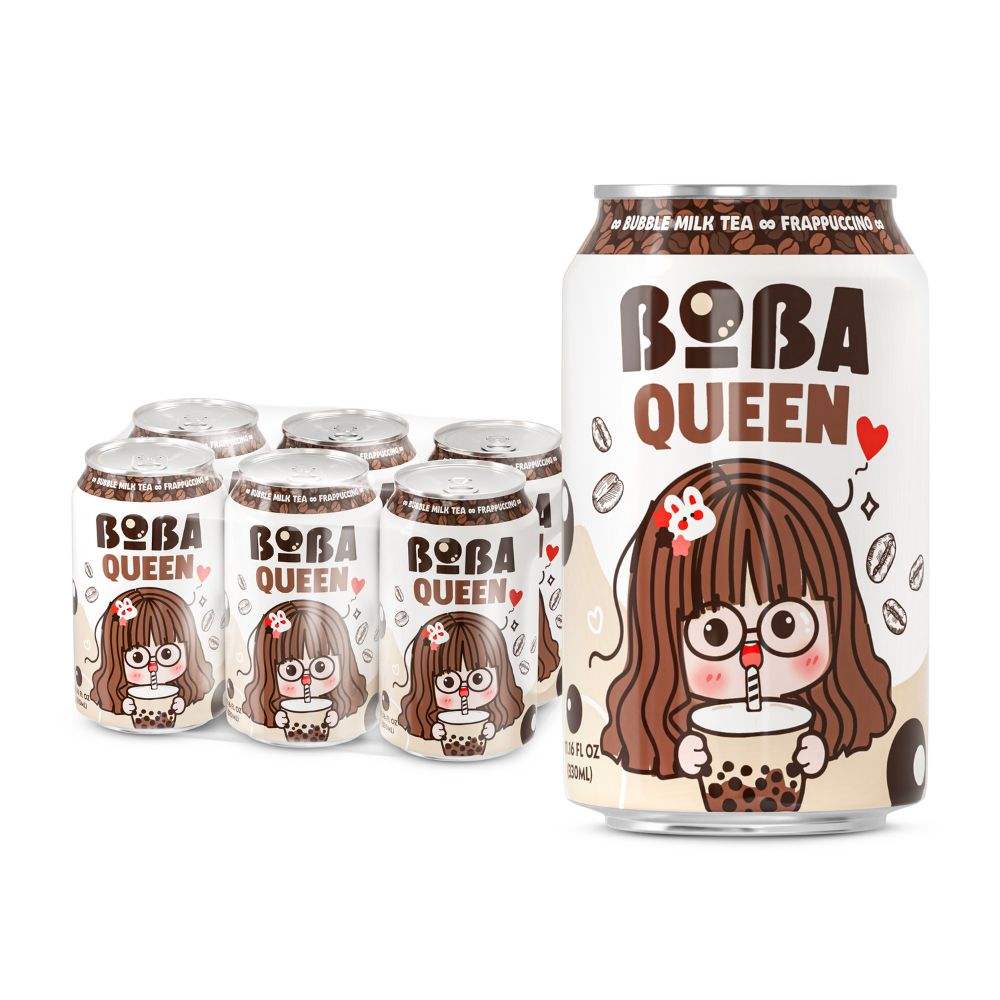 can 330ml 11 18 fl oz boba queen frappuccino bubble tea drink