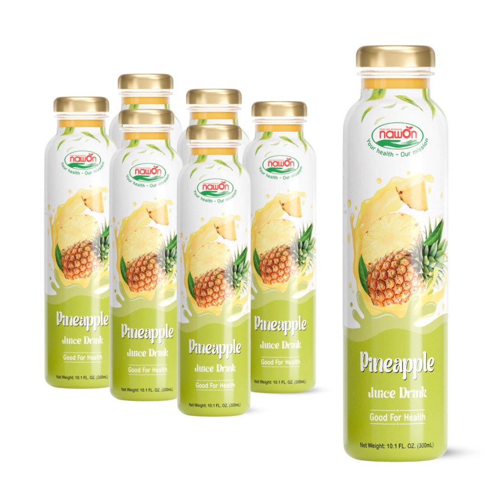 glass bottle 300ml 10 15 fl oz natural pineapple juice boost the perfect balance of taste