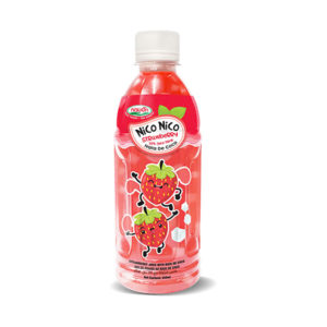 Nata de coco juice with strawberry flavour bottle 350 ml 11 8 fl oz