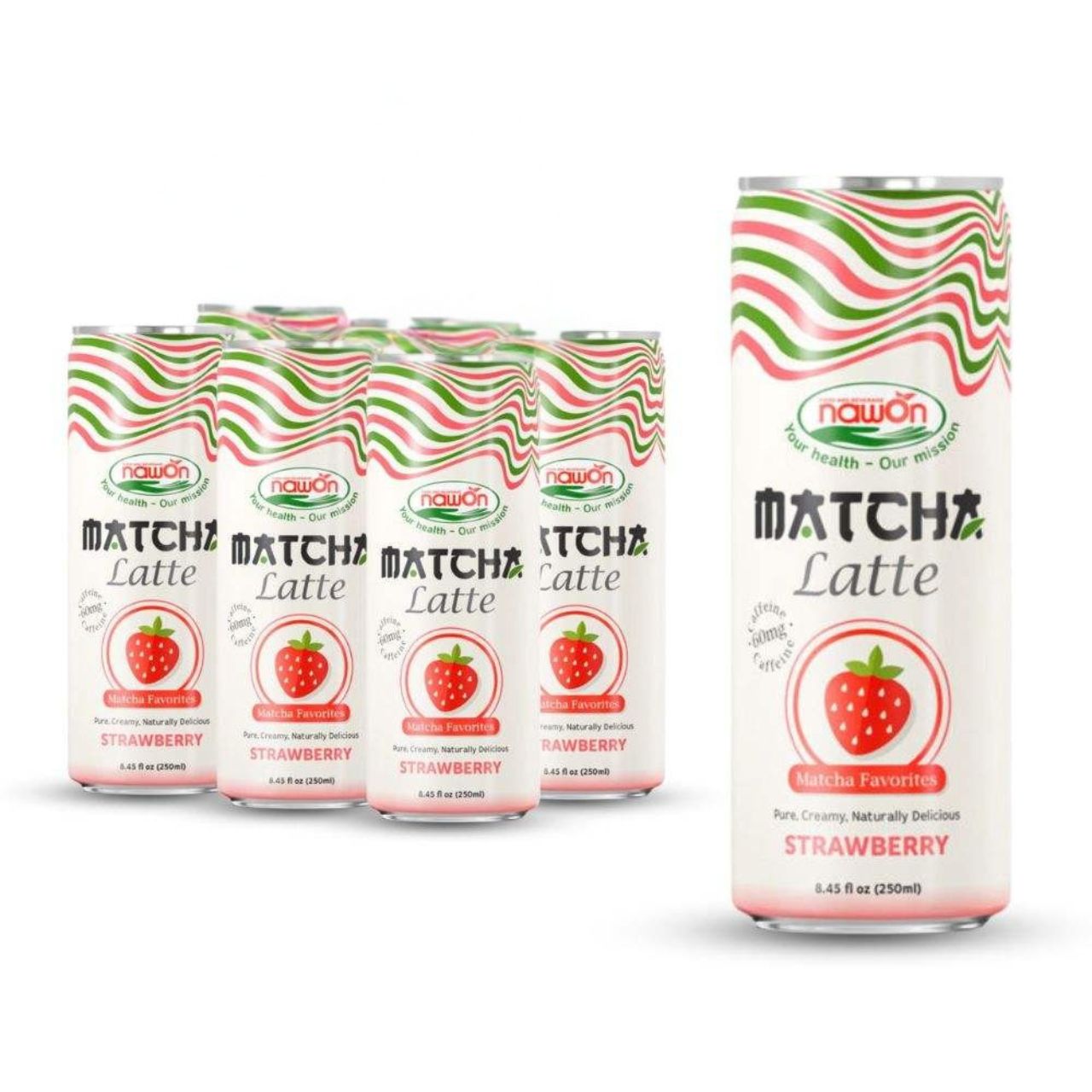 can 250ml 8 46 fl oz matcha latte with strawberry flavor