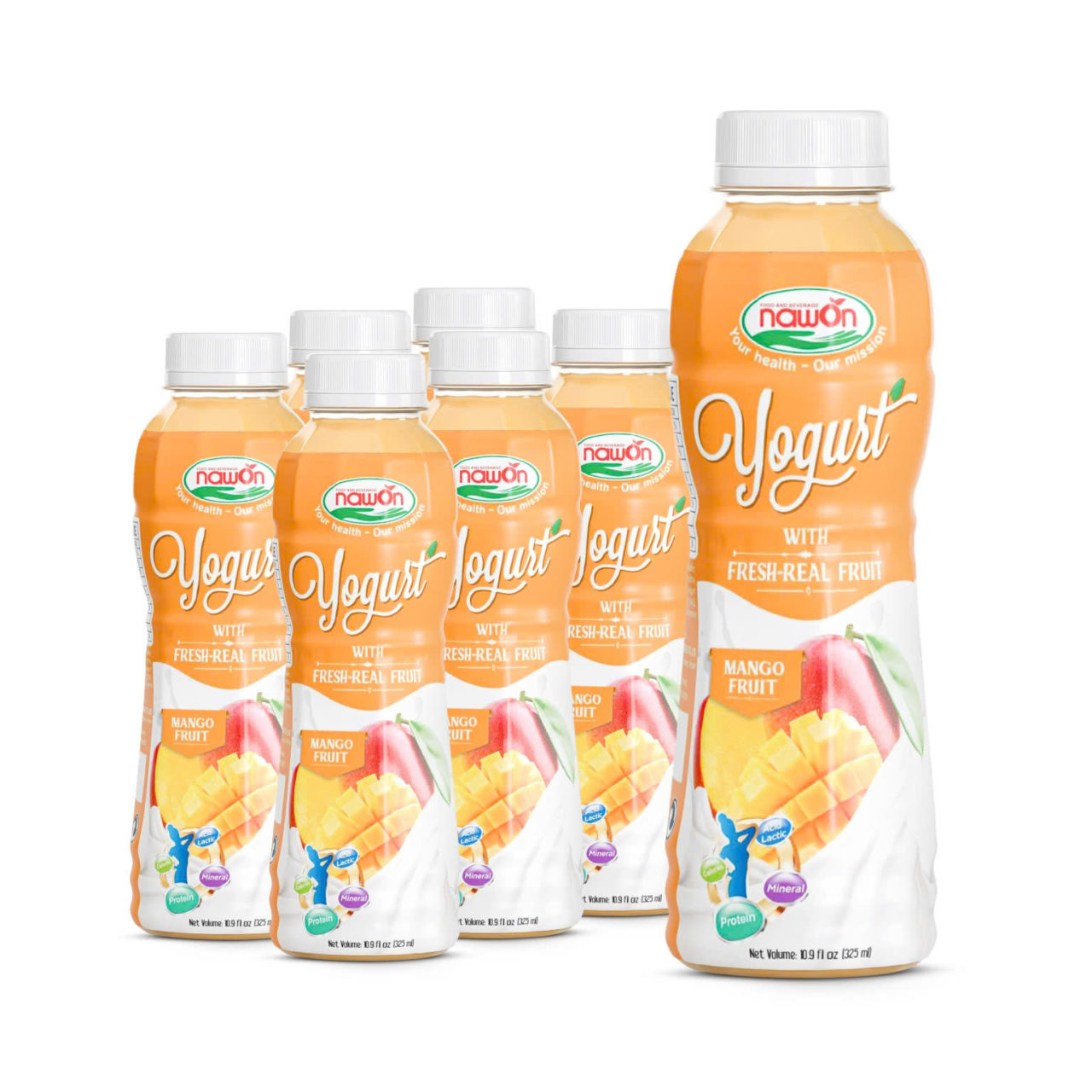 mango yogurt drink with probiotics and prebiotics pp bottle 325ml 10 98 fl oz