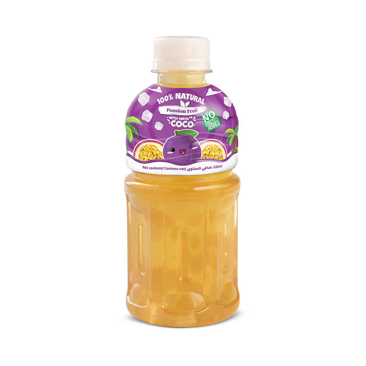 Bottled 320ml 10 82 fl oz 100 passionfruit juice with nata de coco and no sugar added (2)