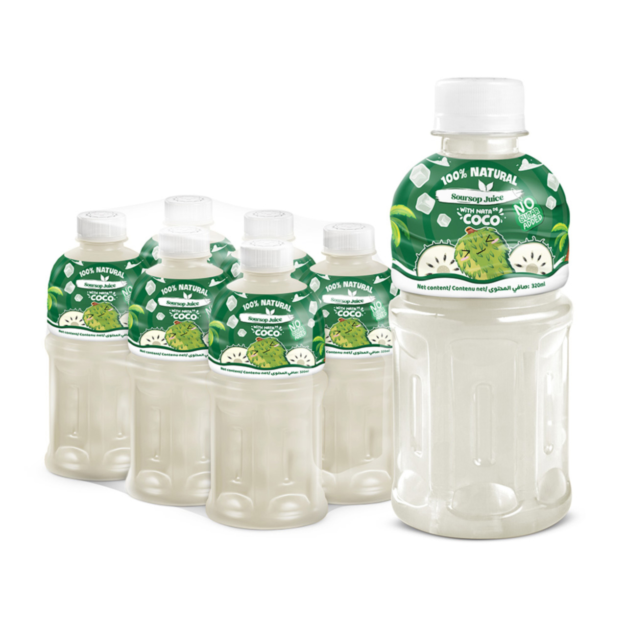 bottled 320ml 10 82 fl oz nata de coco juice with 100 soursop and no sugar added (1)