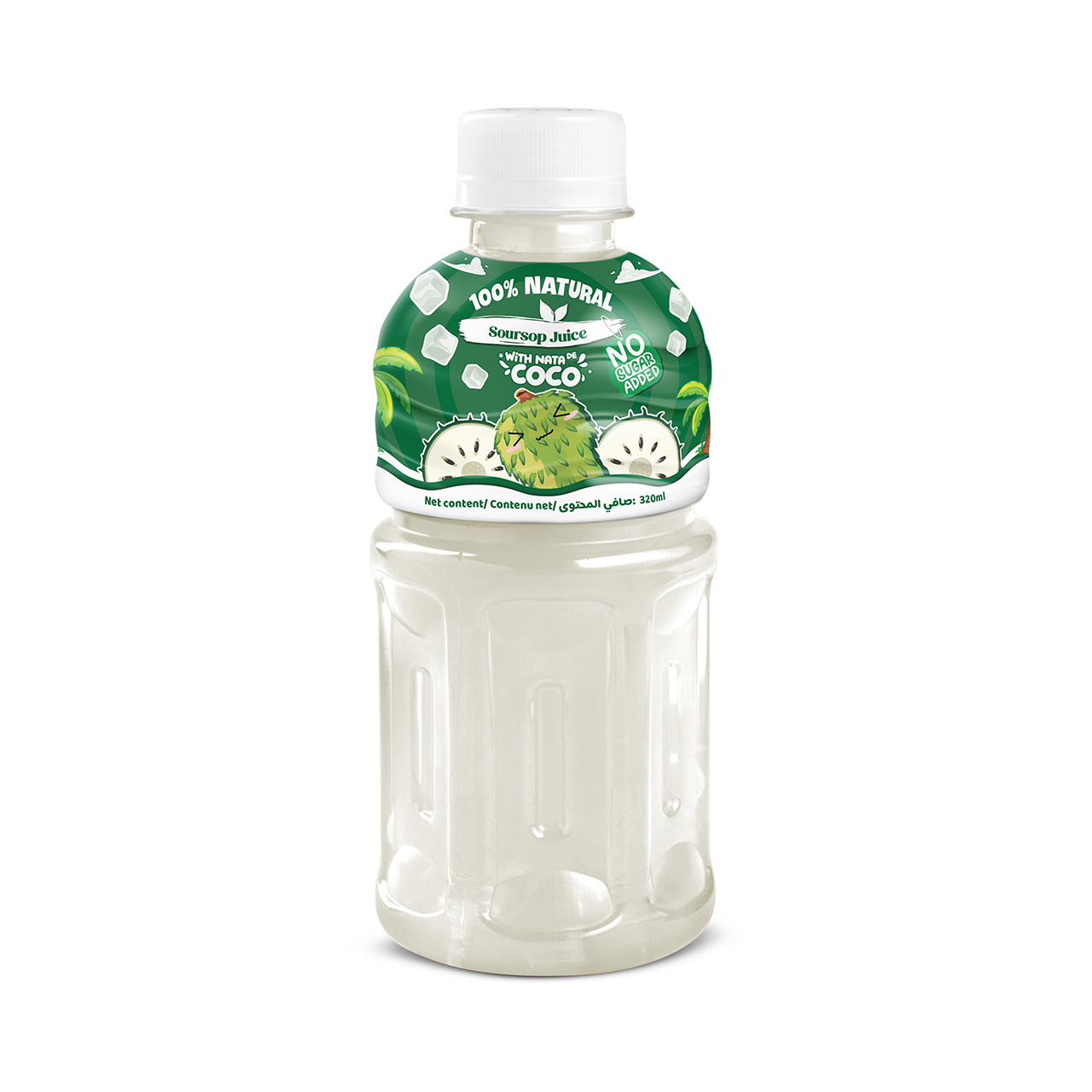 bottled 320ml 10 82 fl oz nata de coco juice with 100 soursop and no sugar added (3)