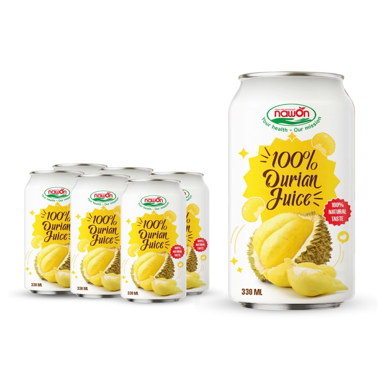 Canned 330ml 11 18 fl oz natural durian juice drink made with 100 durian (2)