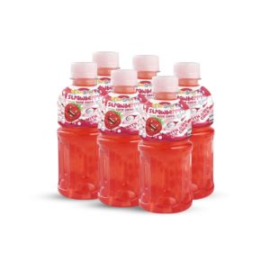 Sunsmile bottle 320ml 10 82 fl oz strawberry juice with nata de coco (1)