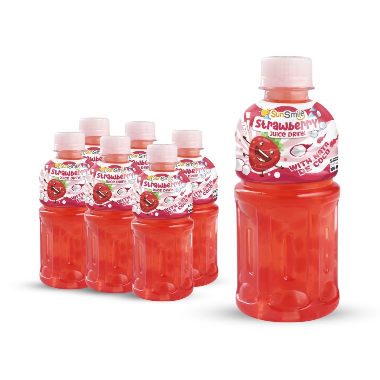 Sunsmile bottle 320ml 10 82 fl oz strawberry juice with nata de coco (2)