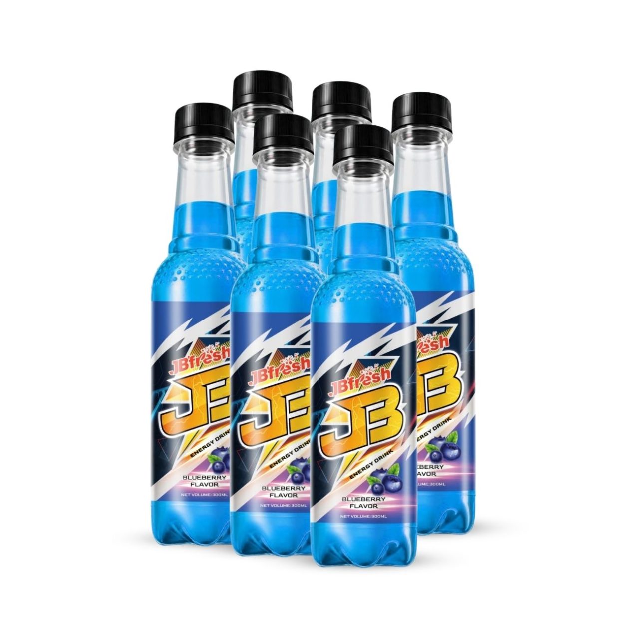 Bottle 300ml 10 15 fl oz refreshing carbonated energy drink with fruity blueberry flavor (2)