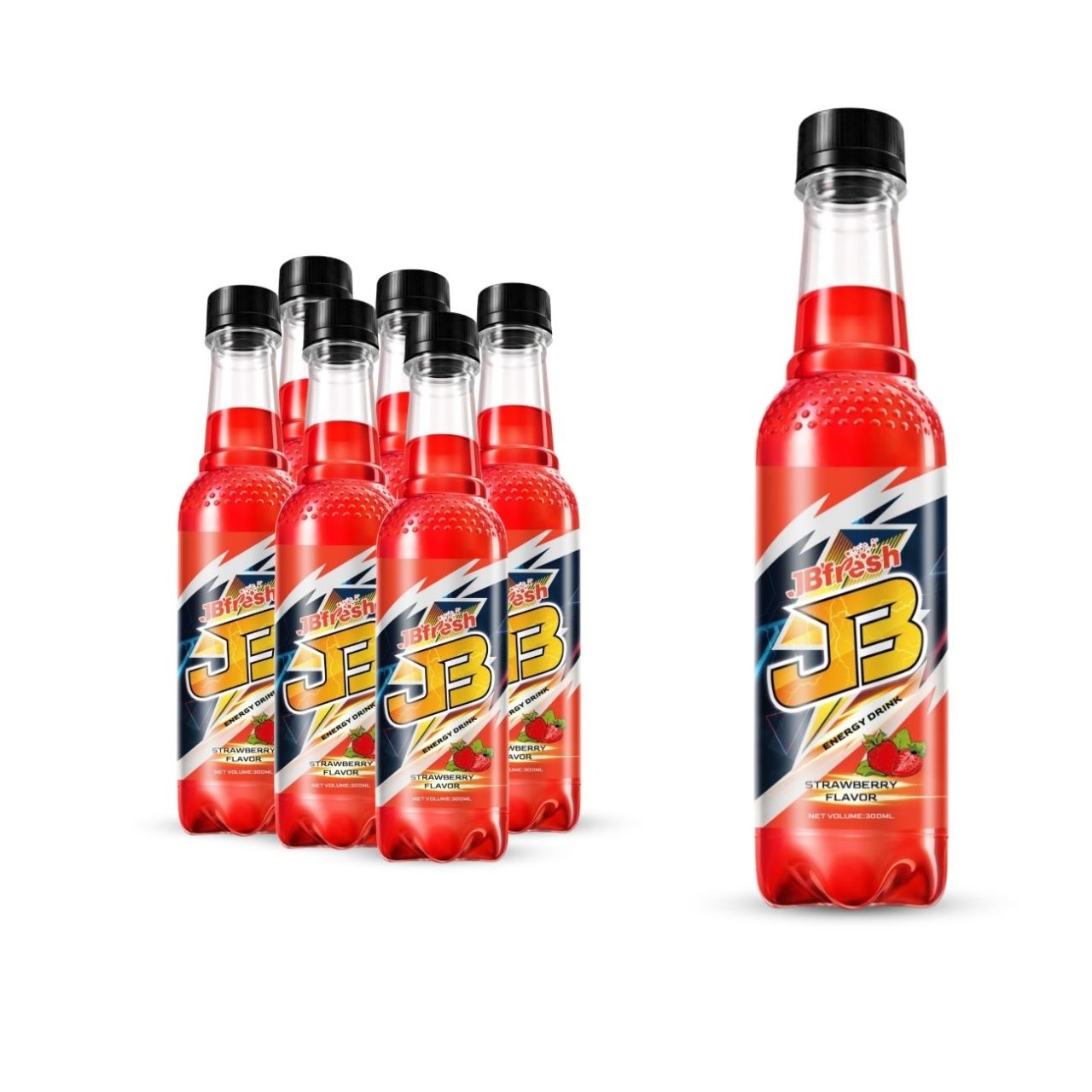 Bottle 300ml 10 15 fl oz refreshing carbonated energy drink with fruity strawberry flavor (2)