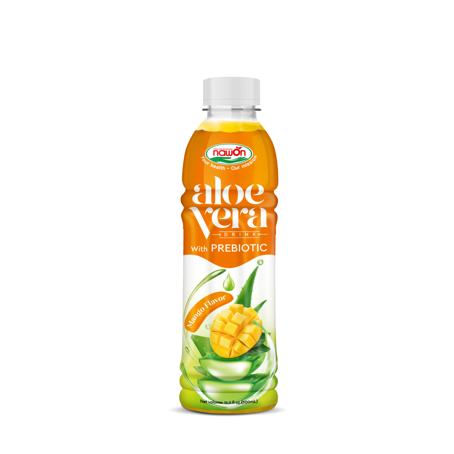 Bottled 500ml 16 9 fl oz aloe vera mango drink with prebiotics | Nawon