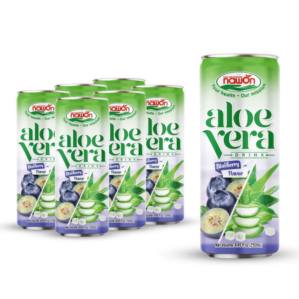 can 250ml 8 45 fl oz naturally sweet aloe vera blueberry drink