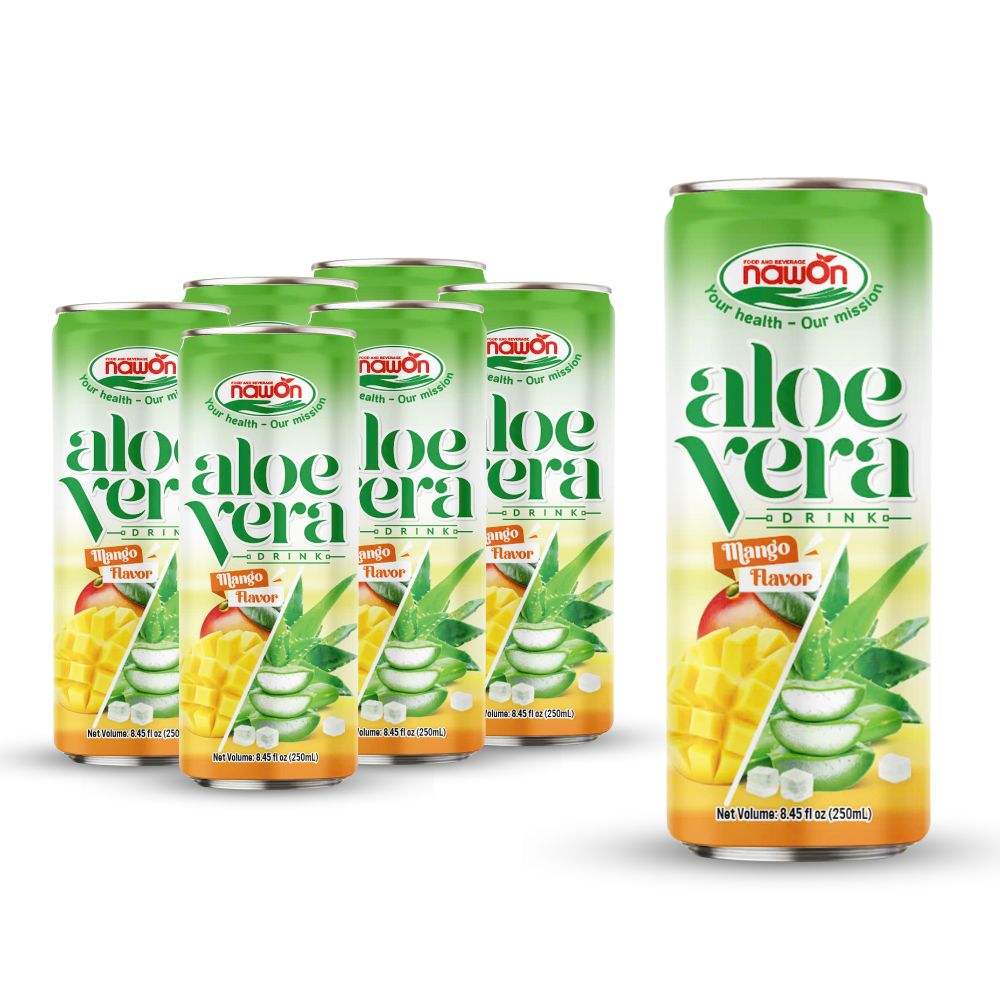 can 250ml 8 45 fl oz naturally sweet aloe vera mango drink