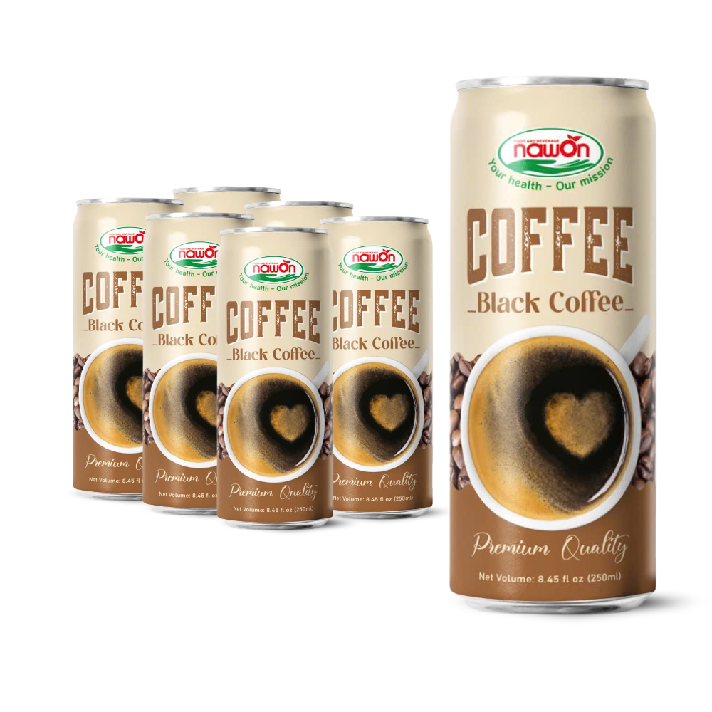 can 250ml 8 46 fl oz premium black coffee drink with smooth and bold flavor
