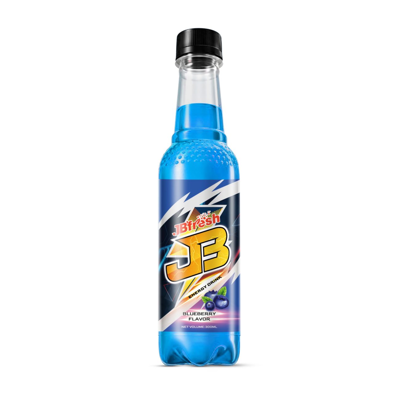 bottle 300ml 10 15 fl oz refreshing carbonated energy drink with fruity blueberry flavor