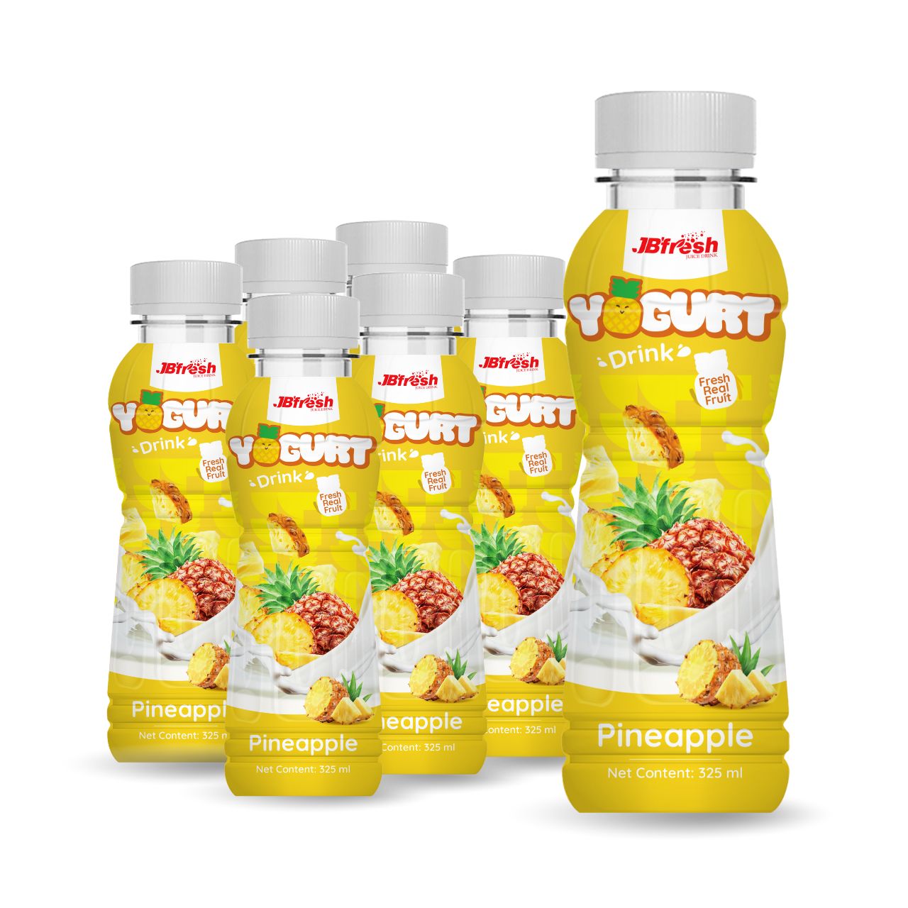 bottle 325ml 11 00 fl oz fresh yogurt drink with real pineapple flavor