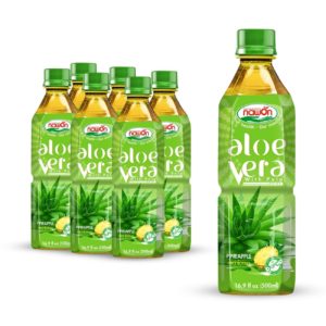 bottle 500ml 16 9 fl oz aloe vera drink featuring a refreshing pineapple flavor (1)