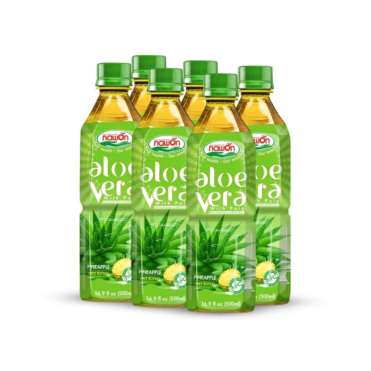 bottle 500ml 16 9 fl oz aloe vera drink featuring a refreshing pineapple flavor (2)