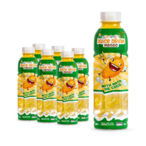 Bottle 500ml 16 9 fl oz mango juice drink with chewy nata de coco jelly