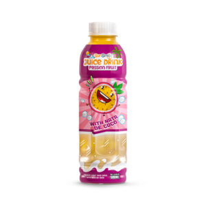 Bottle 500ml 16 9 fl oz passion fruit juice drink with chewy nata de coco jelly