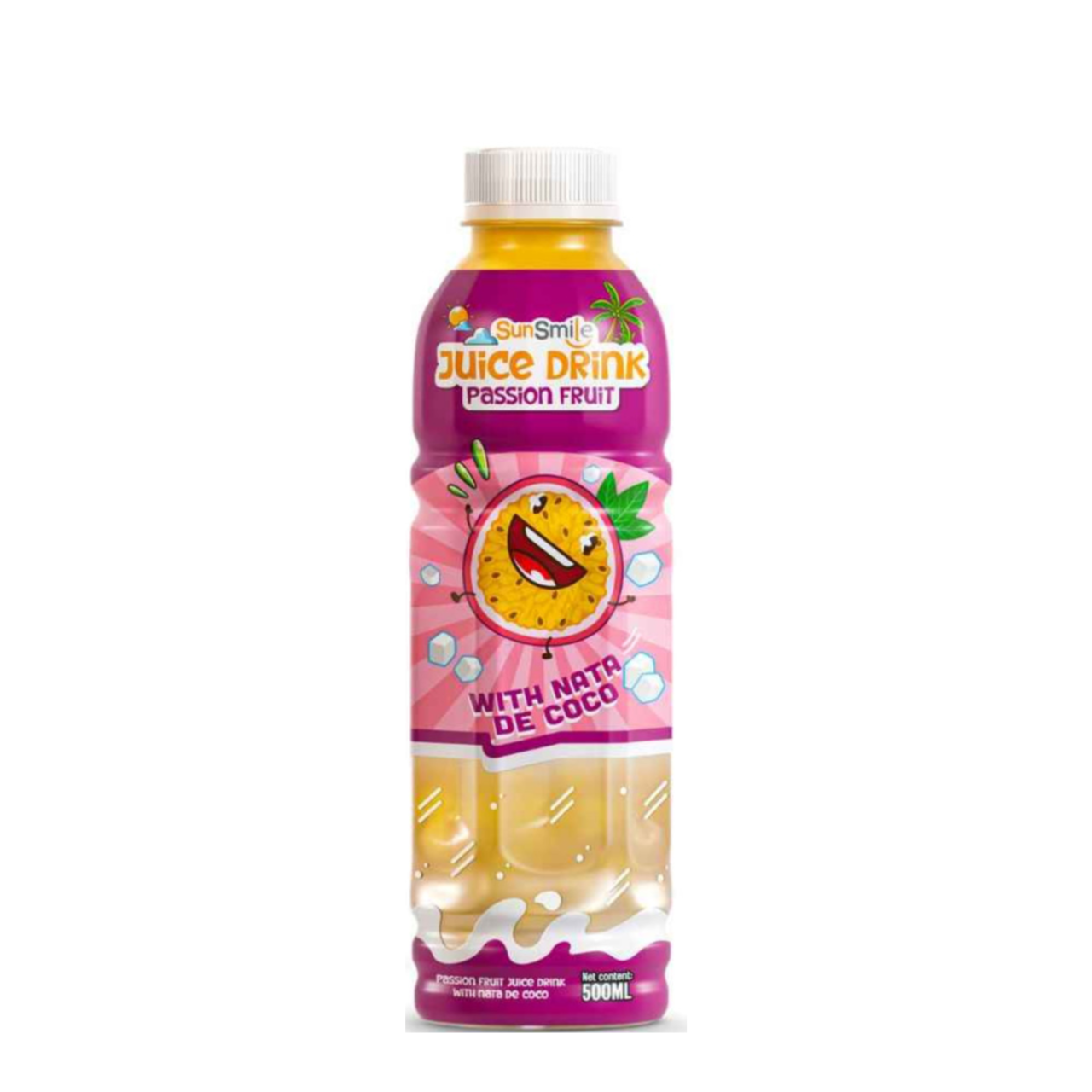 bottle 500ml 16 9 fl oz passion fruit juice drink with chewy nata de coco jelly