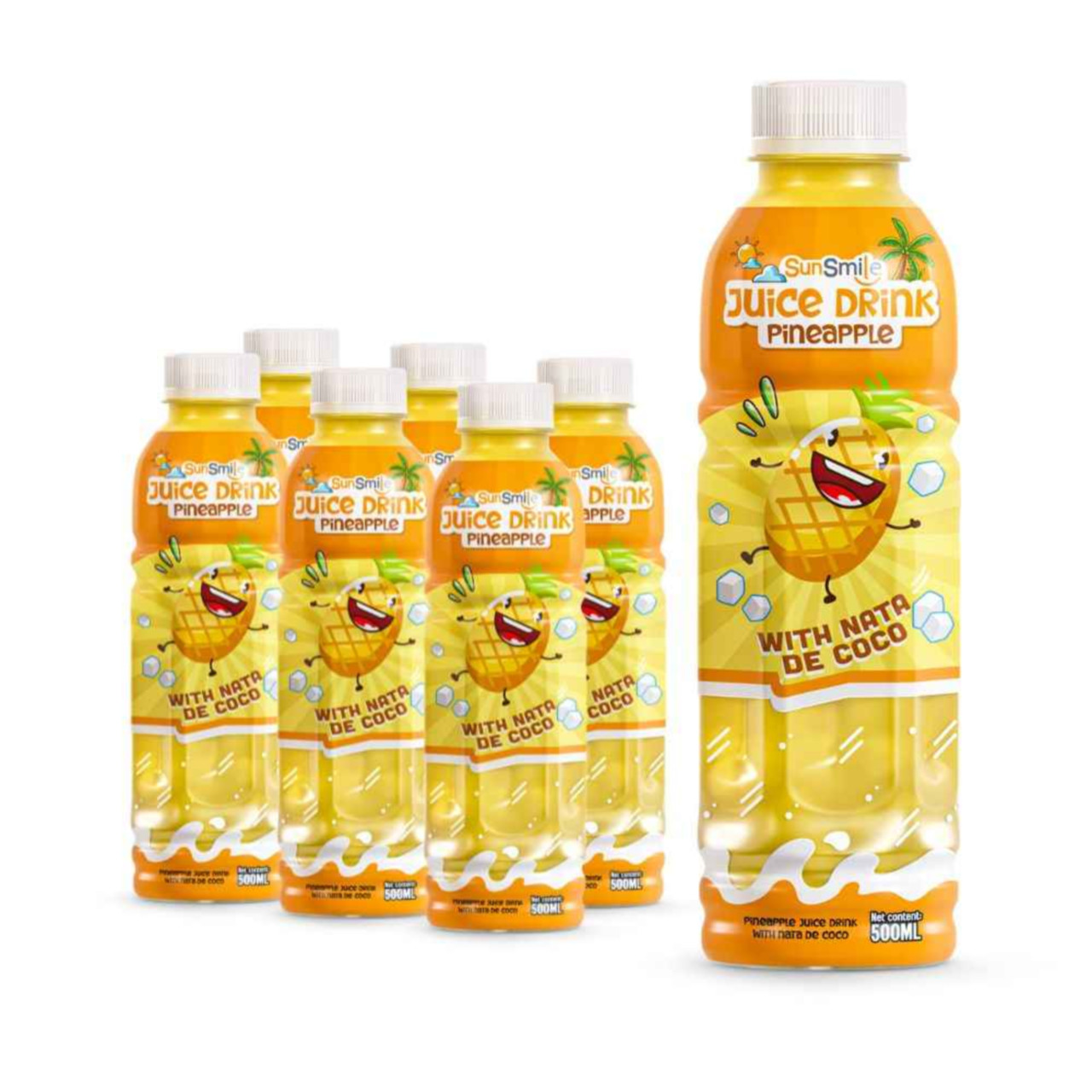 bottle 500ml 16 9 fl oz pineapple juice drink with chewy nata de coco jelly