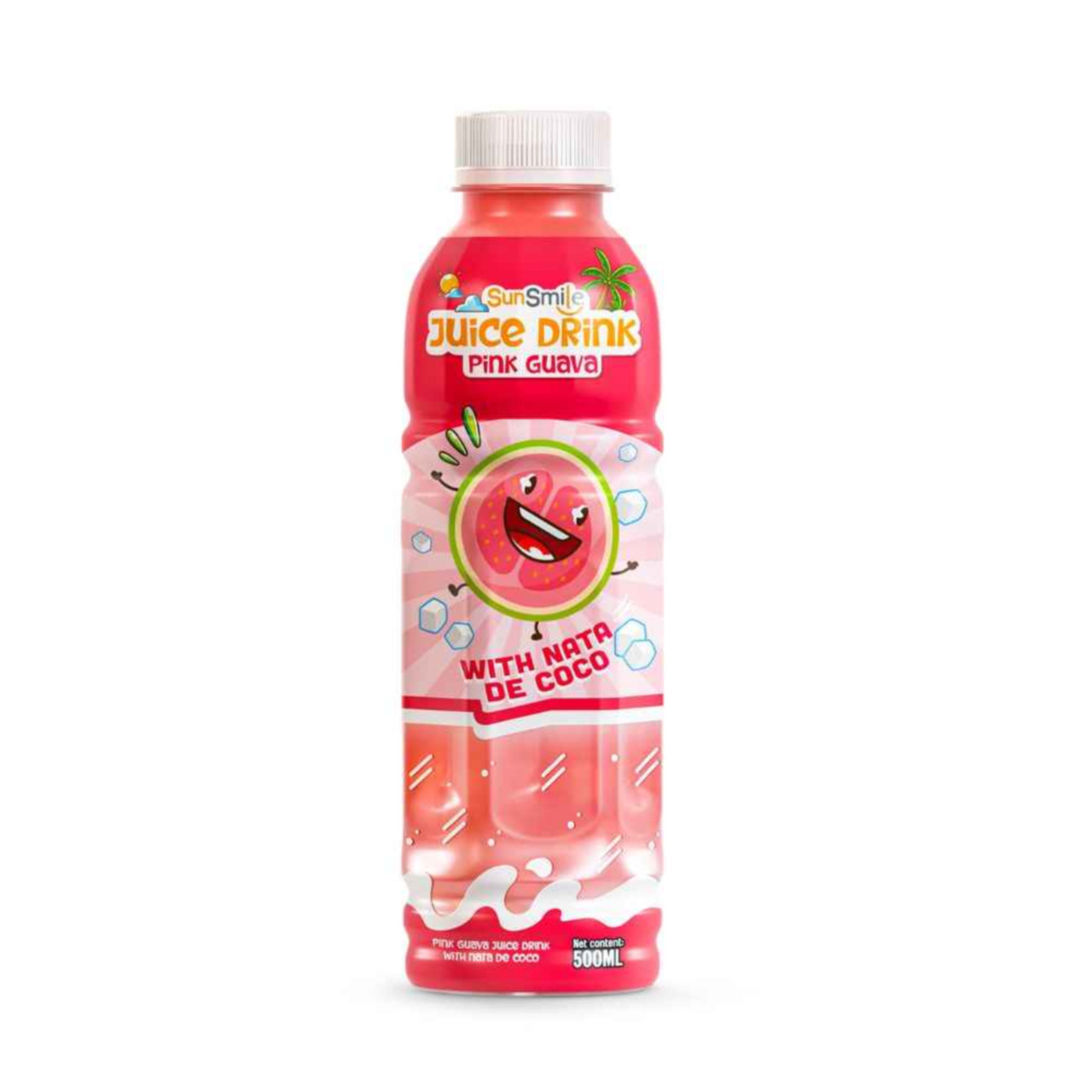 bottle 500ml 16 9 fl oz pink guava juice drink with chewy nata de coco jelly (2)