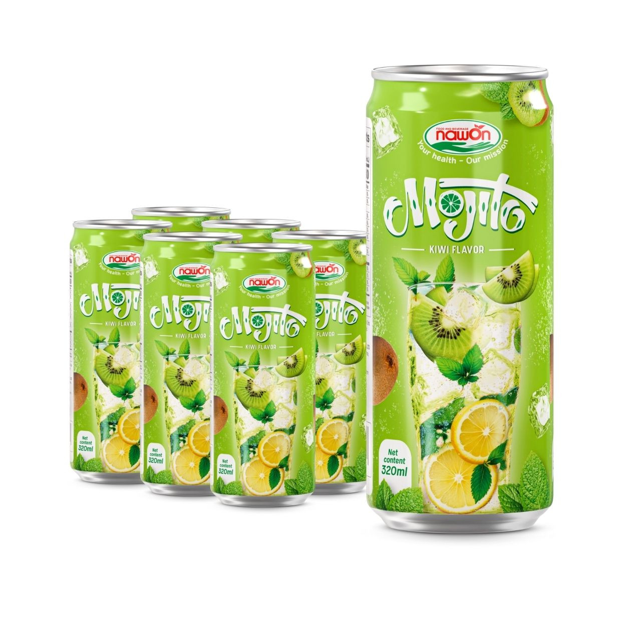 Can 320ml 10 82 fl oz sparkling mojito with tropical kiwi flavor (1)